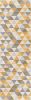 20' Yellow And Ivory Geometric Runner Rug