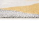 8' Yellow And Ivory Geometric Runner Rug