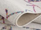 13' Ivory and Gold Geometric Runner Rug