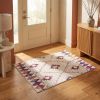 2' X 4' Cream Damask Area Rug