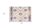 3' X 5' Cream Damask Area Rug