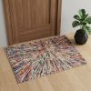 2' X 4' Cream Abstract Area Rug