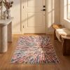 3' X 5' Cream Abstract Area Rug