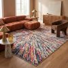 4' X 6' Cream Celestial Burst Abstract Area Rug