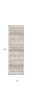 10' Blue And Ivory Ikat Runner Rug
