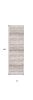 15' Blue And Ivory Ikat Runner Rug