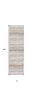 20' Blue And Ivory Ikat Runner Rug