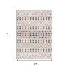 2' X 5' Cream Ikat Area Rug