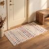 3' X 5' Cream Ikat Area Rug