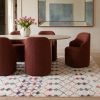 4' X 6' White Modern Geometric Grid Area Rug