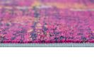 10' Gray Ivory And Magenta Abstract Runner Rug