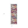 2' X 4' Blue and Ivory Abstract Area Rug