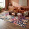 6' X 9' Blue and Ivory Abstract Area Rug
