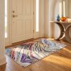 3' X 5' Blue and Gold Abstract Area Rug