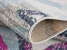 3' X 5' Blue and Gold Abstract Area Rug
