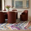 8' X 10' Blue and Gold Abstract Area Rug