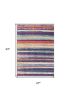 2' X 4' Multicolor Irregular Stripe Boho Area Rug