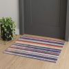 2' X 4' Multicolor Irregular Stripe Boho Area Rug