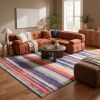 4' X 6' Multicolor Irregular Striped Area Rug
