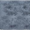 4' X 5' Gray Shag Power Loom Non Skid Area Rug
