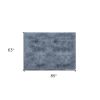 5' X 7' Gray Shag Non Skid Area Rug