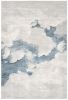 5' X 7' Gray and Blue Abstract Area Rug