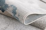 6' X 9' Gray and Blue Abstract Area Rug