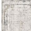5' X 8' Gray and Ivory Abstract Power Loom Area Rug