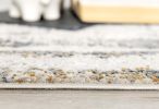 7' X 10' Gray and Ivory Abstract Power Loom Area Rug