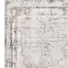 7' X 10' Gray and Ivory Abstract Power Loom Area Rug