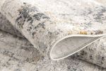 8' X 11' Gray and Ivory Abstract Power Loom Area Rug
