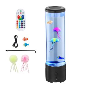 Sensory Bubble Tube Lamp, 16 Color Changing Light Effects, Water Fish Lamp with Built-in Bluetooth Speaker & White Noise