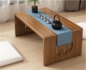 Foldable Low Table, Bamboo Coffee Table, Floor-Standing Small Tea Table, Suitable for Living Room, Coffee Table, Dining Table, Home Decoration