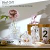 Glass Bud Vases Set of 12, Small Vases for Centerpieces, Vintage Mini Vases for Wedding Decor, Clear Glass Bud Vase in Bulk