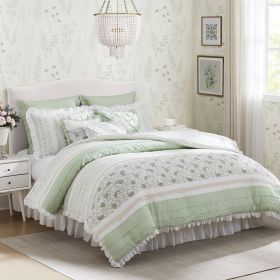 9 Piece Cotton Percale Comforter Set Cal King