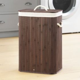 Bamboo Laundry Hamper with Rope