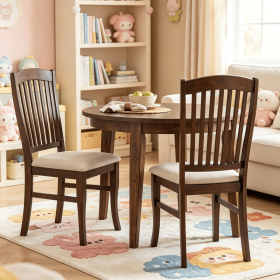 Set of 2 Mid-Century Armless Dining Chairs Kitchen Side Chairs Dinette Chairs for Living Room Bedroom Home Office