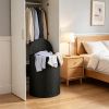 19 gallon capacity bamboo laundry basket with zipper cover