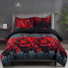3D Print Red Rose Love All Season Comforter Set