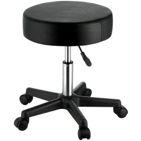 Rolling Stools with Wheels, 400 LBS Weight Capacity Adjustable Height Stool with Ultra-Thick Seat Cushion, Swivel Stools Chair for Salon, Bar, Home