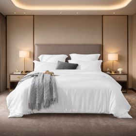 2-Pack White & Pink 3-Piece Bedding Set Solid Duvet Cover Set Includes One Duvet Cover And Two Pillowcases. Suitable For Both Single And Double Beds F
