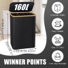 42.27 Gallon Extra Large Laundry Hamper with Lid, 3-Section Sorter with Removable Mesh Bags, Pre-Sorted Labels, Heavy Duty Fabric & Bamboo Frame