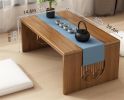 Foldable Low Table, Bamboo Coffee Table, Floor-Standing Small Tea Table, Suitable for Living Room, Coffee Table, Dining Table, Home Decoration