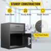 Digital Depository Safe 1.7 Cubic Feet Made of Carbon Steel Electronic Code Lock Depository Safe with Deposit Slot with Two Emergency Keys Depository