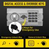 Digital Depository Safe 1.7 Cubic Feet Made of Carbon Steel Electronic Code Lock Depository Safe with Deposit Slot with Two Emergency Keys Depository