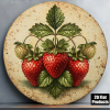 CIFbuy 1pc Vintage Fresh Strawberry 2D Flat Round Sign 8x8in, "x8in" Retro Fruit, Plaque Decor for Kitchen Cafe Restaurant Wall ArtTikTok, kTok