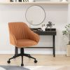 Modern Home Office Chair with Curved Backrest and Comfortable Armrests