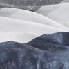 Stripe Comforter Set with Bed Sheets Blue/Grey Twin