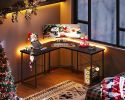 47 inch L Shaped Gaming Desk, Corner Desk Gaming Table for Home Office
