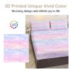 3pcs Colorful Bed Sheet, Microfiber Bedding Sheet Set, Purple Blue Pink Bedding Sheet Set with 1 Fitted Sheet and 2 Pillowcases